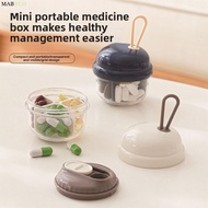 MABREM Pill Storage Box, Mini Moisture-proof Portable Pill Box,  Transparent Four-compartment Pill D