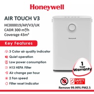 Honeywell Air Touch V3 Indoor Air Purifier. Pre-Filter, H13 HEPA Filter (3 Stage Filtration)