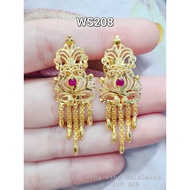 Wing Sing 916 Gold Earrings / Subang Indian Design  Emas 916 (WS208)