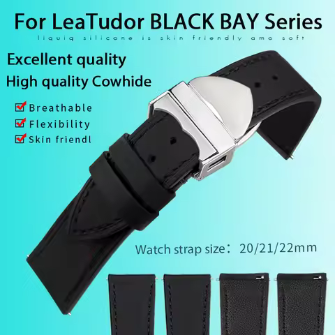 High Quality Quick Release Genuine Leather Watchband 19mm 20mm 21mm 22mm Fit for Tudor Black Bay 58 