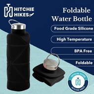 Hitchie 750ML BPA Free Silicone Foldable Collapsible Water Bottle for Gym Travel Portable Sports Bot