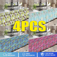 【Free Shipping】4Pcs Lababo Kitchen Curtain Kurtina Pang Lababo 150*70cm Short Curtain Cover Cabinet 