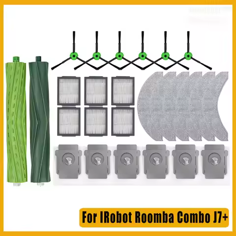For iRobot Roomba Combo j7 + j9+ Robot Vacuum Cleaner Main Side Brush Hepa Filter Cleaning mops Clot