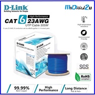 D-LINK Cat 6 UTP 23AWG Solid:305M Blue (NCB-C6UBLUR-305)