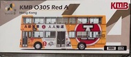 (全新) TINY 微影 合金車仔 64 – 九巴 KMB 平治 Mercedes-Benz O305 非空調巴士 (紅A 黃白 Red A)(路線:68X)