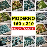 DECORA Karpet Permadani MODERNO Ukuran Standar 160 x 210 cm Green Hijau