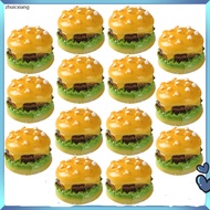 50 Pcs Kids Toys Decor Dollhouse Food Simulated Hamburger 1.70X1.70X1.70CM Yellow
