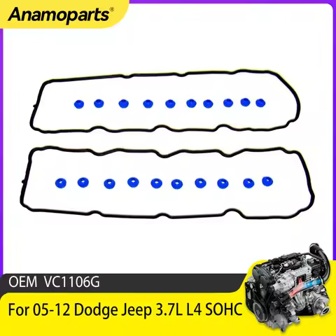 Engine Parts Valve Cover Gasket Set Fit 3.7 L For 05-12 Jeep Grand Cherokee Liberty Dodge Ram Dakota