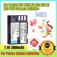 7.4V 2000mAh D-LI90 Battery for Pentax K7D K52S K3 K32 K33 K1 K01 645D Camera Batteries