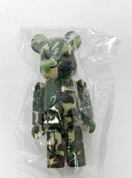 ❤里昂玩具部❤ BE@RBRICK 100% 經典 綠 迷彩 初代 Bape Ape Bearbric