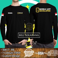 Free Mobile App Developer T-shirt Your Name Long Sleeve DB Distro T-shirt