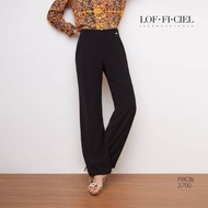 LOF-FI-CIEL womans pants Jubili Highway กางเกงผู้หญิง ขายาว เอวสูง สีดำ F9XCBL