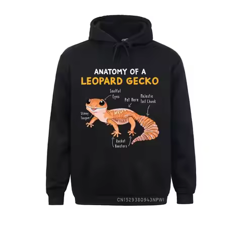 Anatomy Of A Leopard Gecko Funny Gecko Mom Reptile Dad Pullover Hoodies For Women Cosie Sweatshirts 