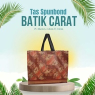 Spunbond Coating Bag with Carat Batik Motif Size 36x12x31cm