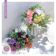 BUNGA DAHLIA MINI CABANG 5-BUNGA BUCKET ARTIFICIAL-BUNGA MURAH (NK-89)