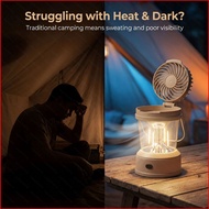 ns4 2 in 1 Camping Lantern Fan Sool breeze and bright light for perfect outdoor nights hand lantern