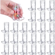 5pcs Mini Western Cowboy Boot Shot Glasses Cowgirl Boot Cups Candy Box Western Themed Party Bachelor