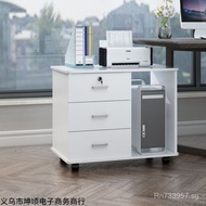 Tea Cabinet Storage Cabinet with Wheels for Desk Side, Mobile Computer Bedside Cabinet, Main Cabinet