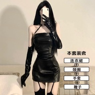 WEISGRIL ไนท์คลับเซ็กซี่คอสเพลย์ฮาโลวีนเครื่องแต่งกาย Batman Transformation กระโปรงหนัง PU ชุดสําหรั