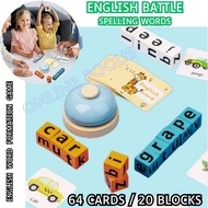Letter Matching Spelling Block Flash Cards Game Kids, Word Spelling Game, Puzzle Fun Word Spelling, 