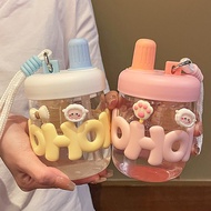 HOHO Water Bottle with Straw with Handle 400ml and Detox Dispenser CG-P4020