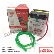 AKI BASAH AKI MOTOR YUASA YB2.5L-C 12V 2.5 AH AKI MOTOR GL PRO GL SERIES MEGA PRO MERK YUASA