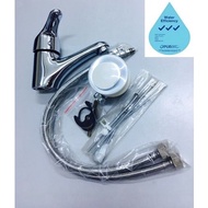 Lubben Water Basin Tap 2-way Hot and Cold Mixer + Pop-Up Waste + Inlet Flexible Hose (Hot &amp; Cold)