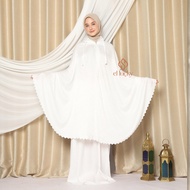 Mukena Dewasa 2in1 Santorini Silk dengan Lasercut Mayra Series / Mayra Prayer Set