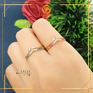 300% GENUINE GOLD WOMEN'S RING 6 KARAT (6K) AND 375%/ 8 KARAT (8K) SIMPLE STAR GEM VARIANT CODE CK 1