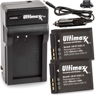 Rapid Travel Charger & 2X EN-EL12 Battery (1500mAh) for Nikon COOLPIX A1000 B600 W300 A900 AW100 AW1