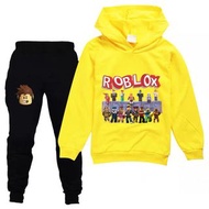 NEW🤖 ROBLOX HOODIE WITH TROUSERS 玩偶毛公仔玩具 小童中童大童衣服 小朋友冬季帶帽長䄂衛衣連運動長褲套裝