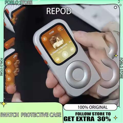 RePod Retro Pod Style CNC Aluminum Alloy Protective Case for Apple Watch Series 6 7 8 9 10 Expands A