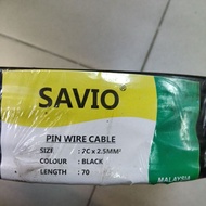 RPT /SAVIO PIN WIRE CABLE Twin Flat cable 2.5MMx2C pin cable ( CCA  70M )