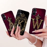 For Tecno Camon 19 Neo Casing CH6i Fashion Initial Letters Crown Soft Silicone Couple Phone Case For