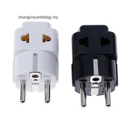 # ZHAN # 1 to 2 Splitter Germany France 5mm plug to universal UK/US/EU/AU 2/ 3 pin soet .