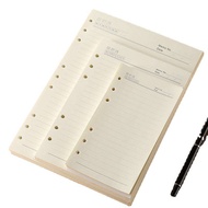 60 sheets A6 6 Hole Binder Refill Loose Leaf Notebook for 6 holes Planner Striped Notebook