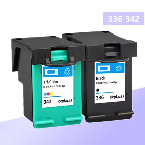 Ink Cartridge 336 342 Replacement for HP336 for HP342 for HP Deskjet 5440 PSC1510 Photosmart 1500 C3