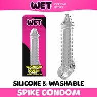 [ SPIKE CONDOM ] WET STORE Warrior Queen Crystal Silicone Spike Condom Realistic Enlargemnet Extender Sleeve Reusable Washable Sarung Zakar Pembesar Panjang Besar Dotted Ripped Kondom Berduri For Adult Man Female Sex Toy