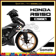 TAKASAGO EXCEL ASIA HONDA RS150 SPORT RIM CS60-N3  1.60 / 1.85 X 17" JAPAN TECHNOLOGY BLACK / GOLD P