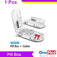Pill Box Medicine Storage Box + Pill Cutter Medicine Cutter