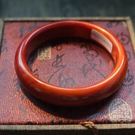 戰國紅瑪瑙手鐲蠶絲瑪瑙鐲子禮盒裝