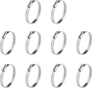 WINL 3 Inch Stainless Steel Hose Clamps - 10 Pack SAE 48 Worm Gear Drive - 2 1/2 Inch to 3 1/2 Inch