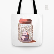 Tiny Panda Canvas Tote Bag