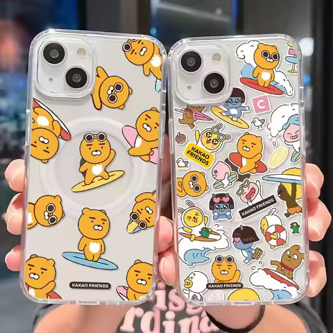 Hot Cartoon Kakao Friends Magsafe Magnetic Phone Case for iPhone 16 15 14 13 12 11 8 7 Plus Pro Max 