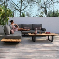 Foshan Leisure Chair Sofa Furniture Designer Furniture Factory Sales Floor Villa Rattan Teak Sofa Co