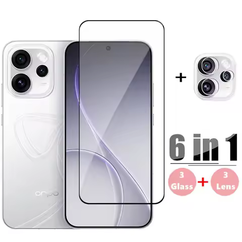 6in1 Full Cover Glass For OPPO Reno15 Pro Tempered Glass Reno 15 Pro Screen Protector Protective Pho
