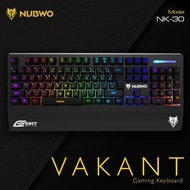 คีย์บอร์ดเกมมิ่ง Nubwo VAKANT Gaming keyboard LED Sound light กันน้ำได้ รุ่น NK-30 - (สีดำ) As the P