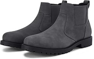 Men's Chelsea Dress Boots Casual Slip On Elastic Chukka Ankle Work Boots Shoes