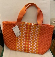 Citysuper orange weaving shopping basket/ bag Citysuper 橙色草織購物籃