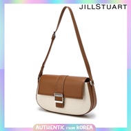 JILL BY JILL STUART FOR WOMEN [ZOEY] Brown Coloring Logo Buckle Canvas Flap Bag